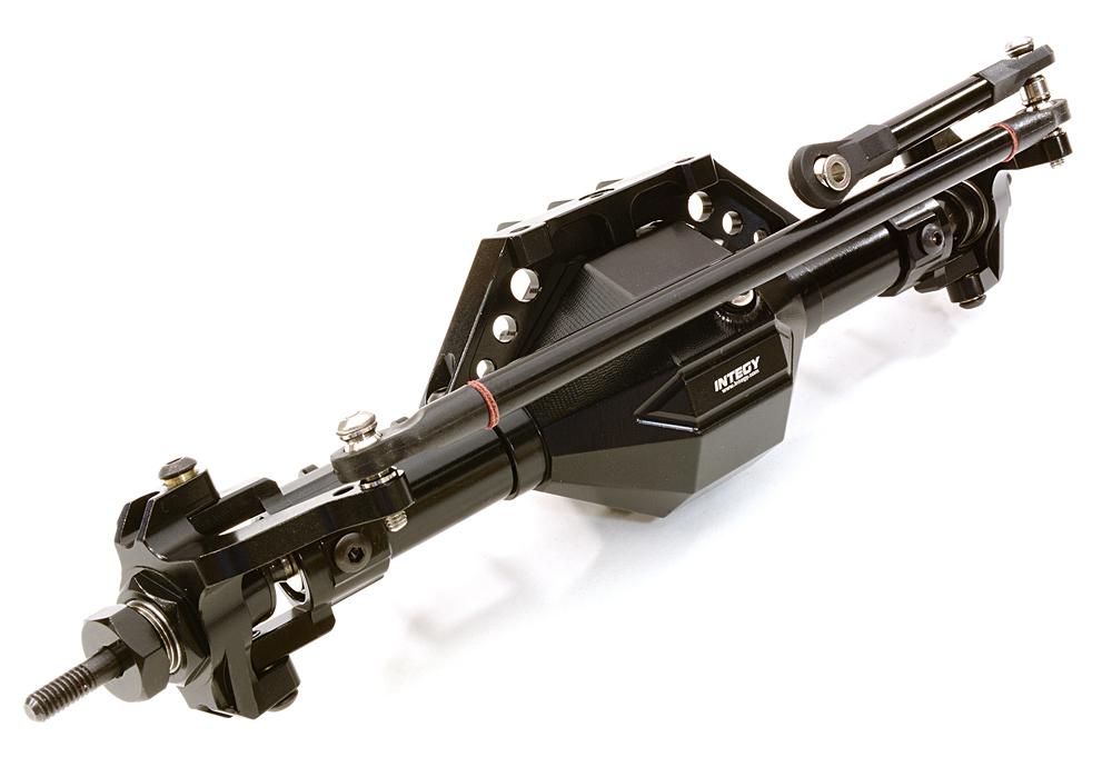 C26799BLACK Complete Machined T8 Front Axle for Axial 1/10 SCX-10, Dingo, Honcho & Jeep - Image 1