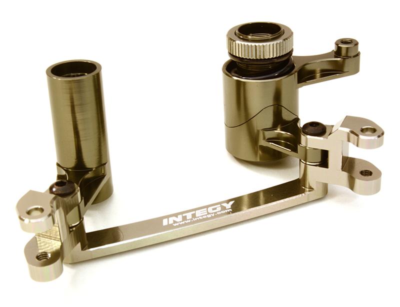 C26867GREY Billet Machined Steering Bellcrank Set for Axial 1/8 Yeti XL Rock Racer Buggy - Image 1