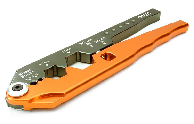 C26883ORANGE Billet Machined Maintenance Shock Shaft Pliers & Ball End Tool - Image 1