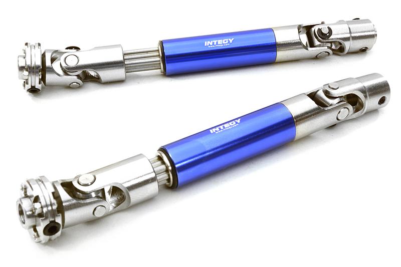 C26890BLUE Billet Machined Stainless Steel Center Drive Shafts for Axial 1/10 SCX-10 - Image 1