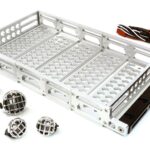Realistic 1/10 Scale Alloy Luggage Tray 192x106x24mm with 4 LED Spot Light Set