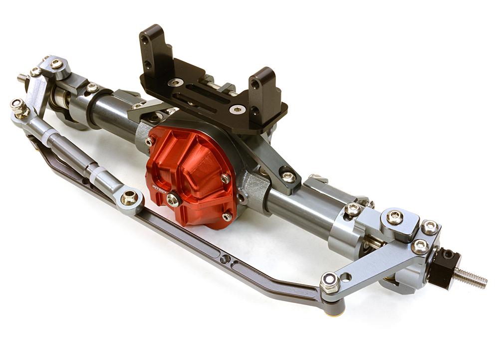 C26901GUN Complete Billet Machined T9 Front Axle for Axial 1/10 SCX-10 Dingo Honcho & Jeep - Image 1