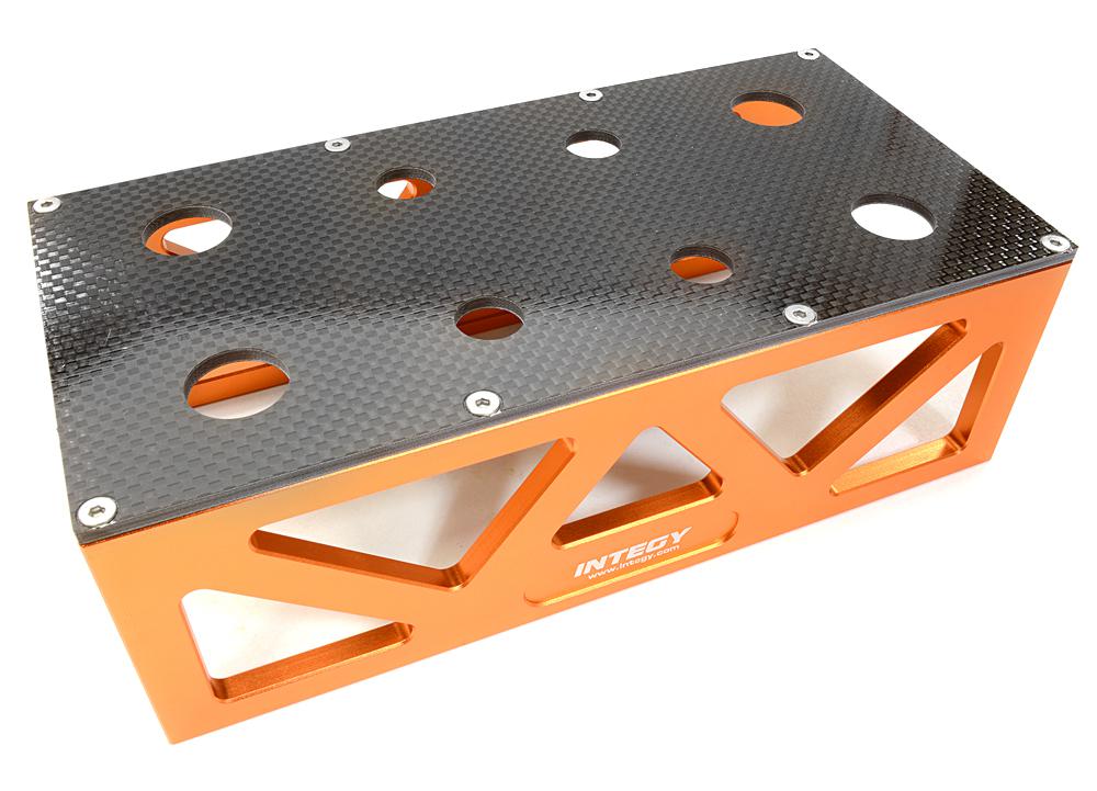 C26918ORANGE Alloy HD Composite On-Road Car Stand Workstation for 1/10 & 1/8 Size 198x98x63mm - Image 1