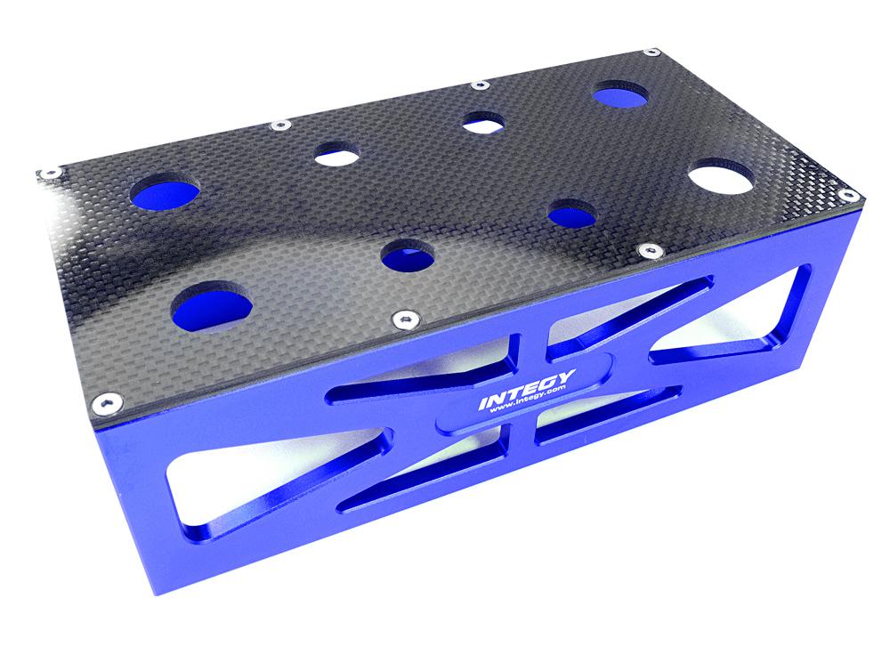 C26919BLUE Alloy HD Composite On-Road Car Stand Workstation for 1/10 & 1/8 Size 198x98x63mm - Image 1