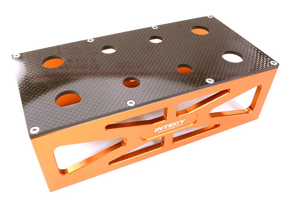 C26919ORANGE Alloy HD Composite On-Road Car Stand Workstation for 1/10 & 1/8 Size 198x98x63mm - Image 1