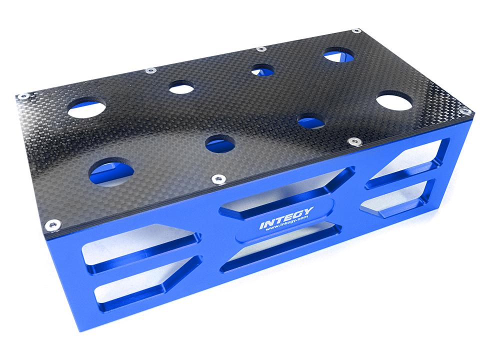 C26920BLUE Alloy HD Composite On-Road Car Stand Workstation for 1/10 & 1/8 Size 198x98x63mm - Image 1