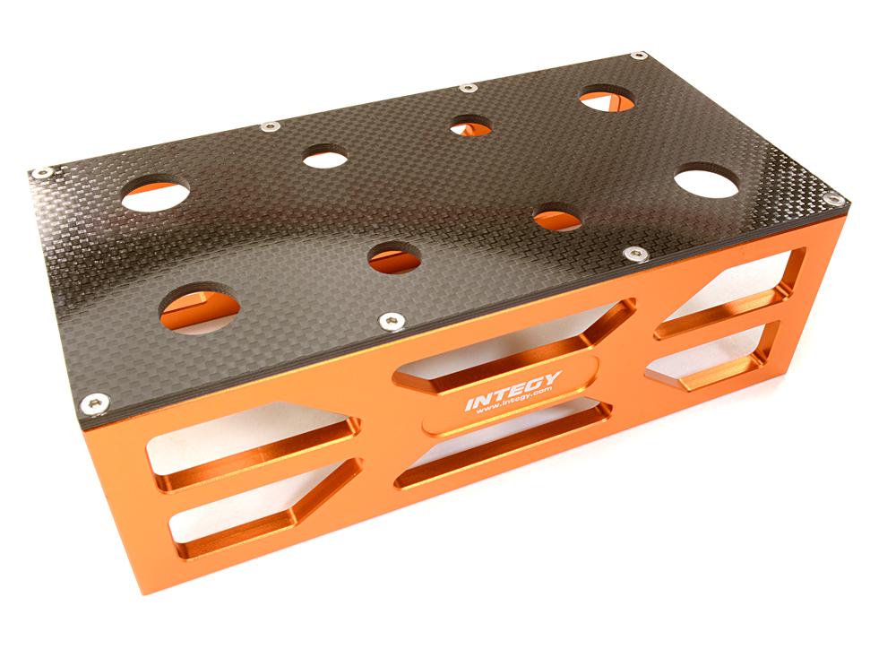 C26920ORANGE Alloy HD Composite On-Road Car Stand Workstation for 1/10 & 1/8 Size 198x98x63mm - Image 1