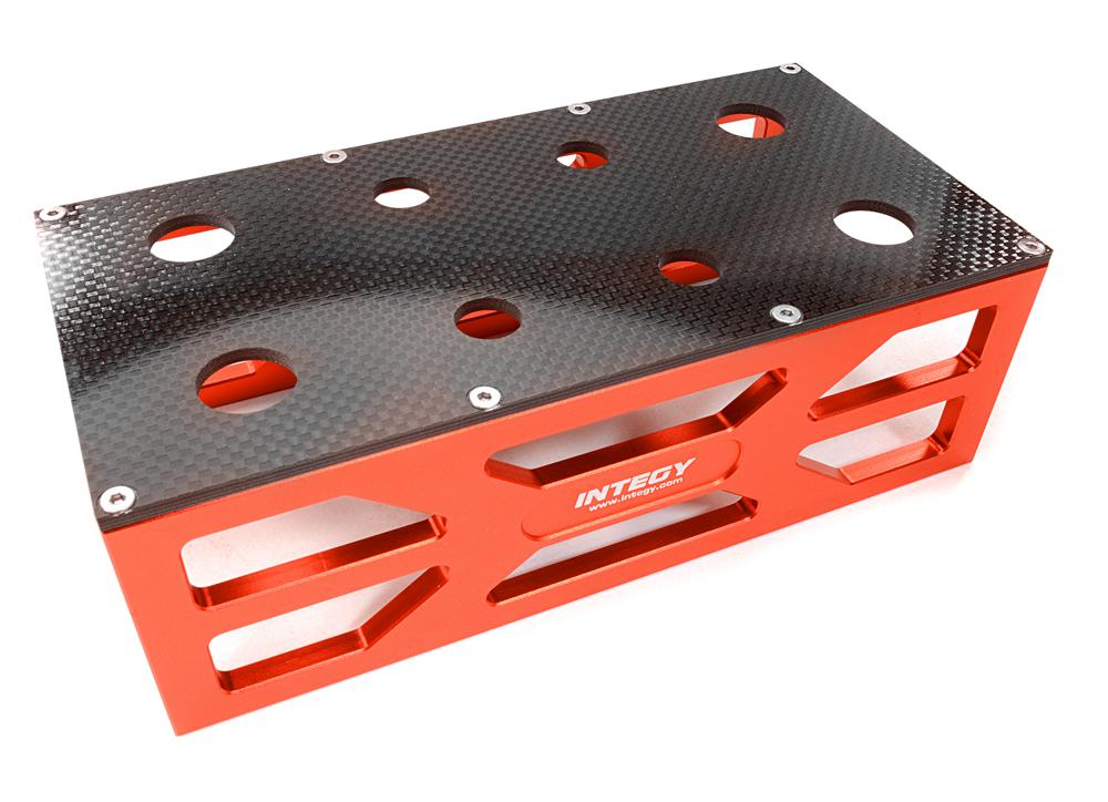 C26920RED Alloy HD Composite On-Road Car Stand Workstation for 1/10 & 1/8 Size 198x98x63mm - Image 1