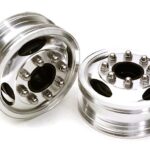 Billet Machined Alloy T7 Front Wheel Set for Tamiya 1/14 Scale Tractor Trucks