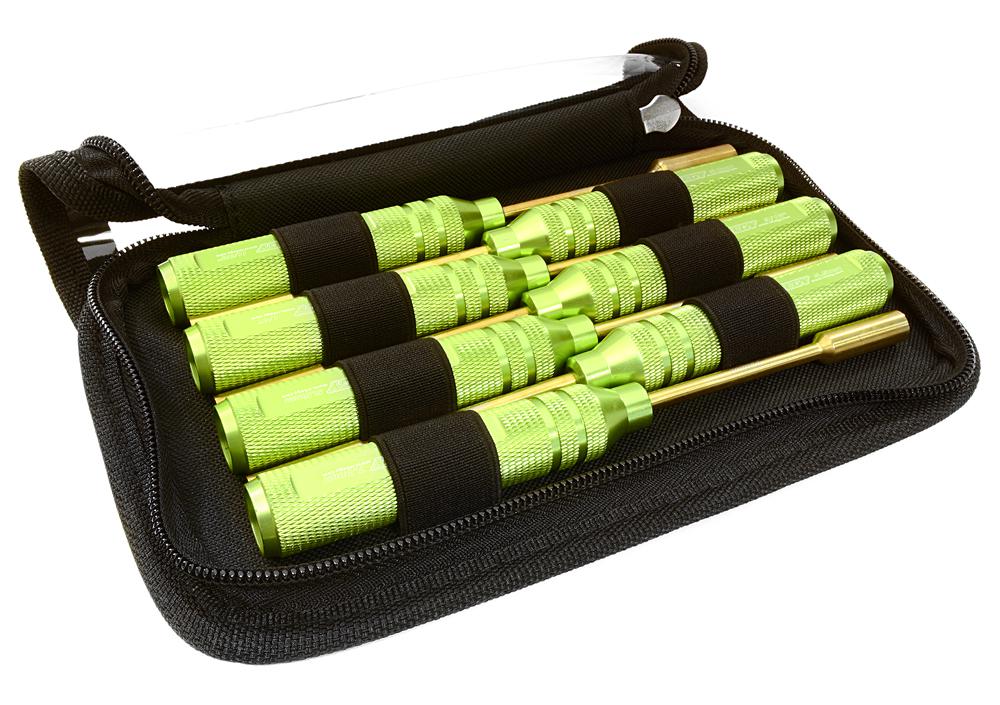 C26938GREEN ProGrip Hex Nut Driver Set 4.5, 5, 5.5, 7mm & 3/16, 1/4, 11/32 Size - Image 1