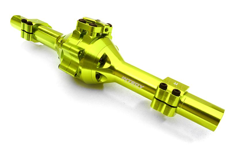 C26956GREEN Billet Machined Rear Axle Housing Kit for Vaterra Twin Hammers 1.9 Rock Racer - Image 1