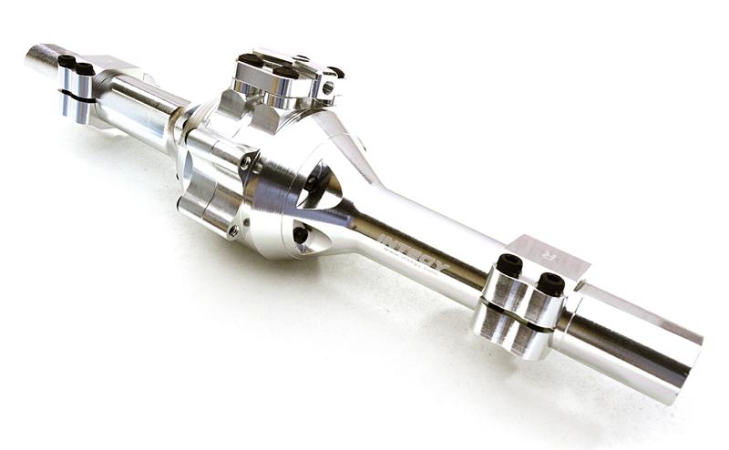 C26956SILVER Billet Machined Rear Axle Housing Kit for Vaterra Twin Hammers 1.9 Rock Racer - Image 1