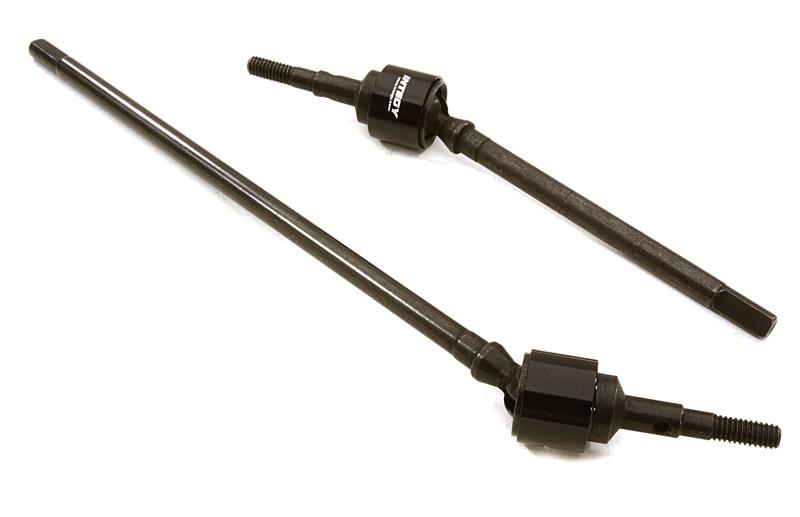 C26988BLACK Billet Machined Front Drive Shaft Set for Axial 1/10 Wraith 2.2 & RR10 Bomber - Image 1