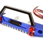 Realistic Alloy Machined Scale Front Bumper w/LED Lights for Axial 1/10 SCX10 II