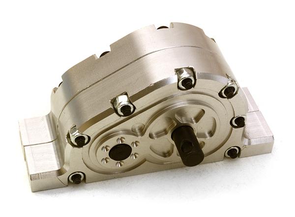 C26994SILVER Realistic Alloy Transfer Case 12T/24T DIY Gearbox Kit for 1/14 Trucks W=59mm - Image 1