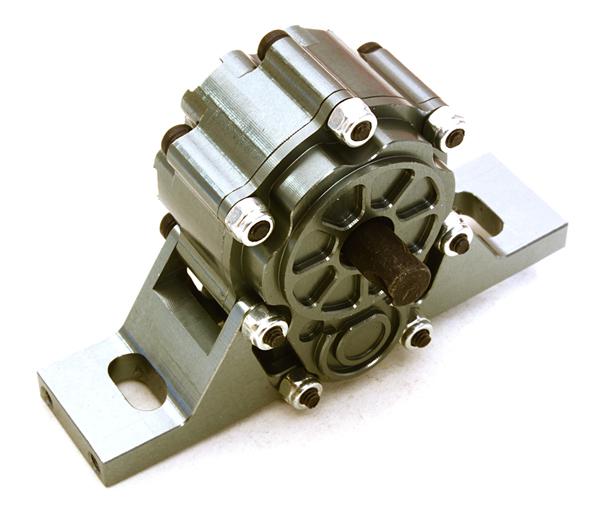 C26996GUN Realistic Alloy Transfer Case 12T/24T DIY Gearbox Kit for 1/14 Trucks W=59mm - Image 1