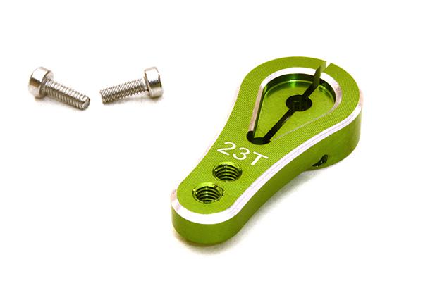 C27009GREEN Billet Machined Alloy Servo Horn 23T for KO & JR Servo (r=16, 20mm) - Image 1