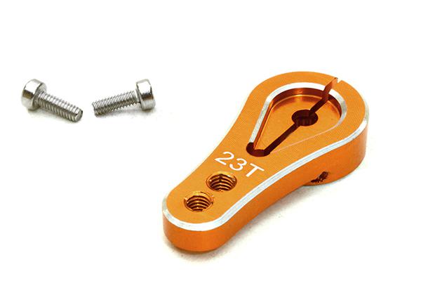 C27009ORANGE Billet Machined Alloy Servo Horn 23T for KO & JR Servo (r=16, 20mm) - Image 1