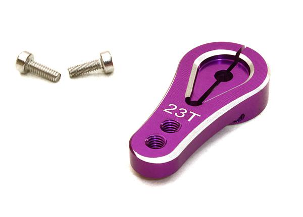 C27009PURPLE Billet Machined Alloy Servo Horn 23T for KO & JR Servo (r=16, 20mm) - Image 1