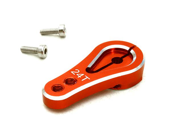 C27010RED Billet Machined Alloy Servo Horn 24T for Hitec Servo (r=16, 20mm) - Image 1