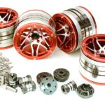 2.2x1.75-in. Machined High Mass Wheel (4) w/14mm Offset Hubs for 1/10 Crawler