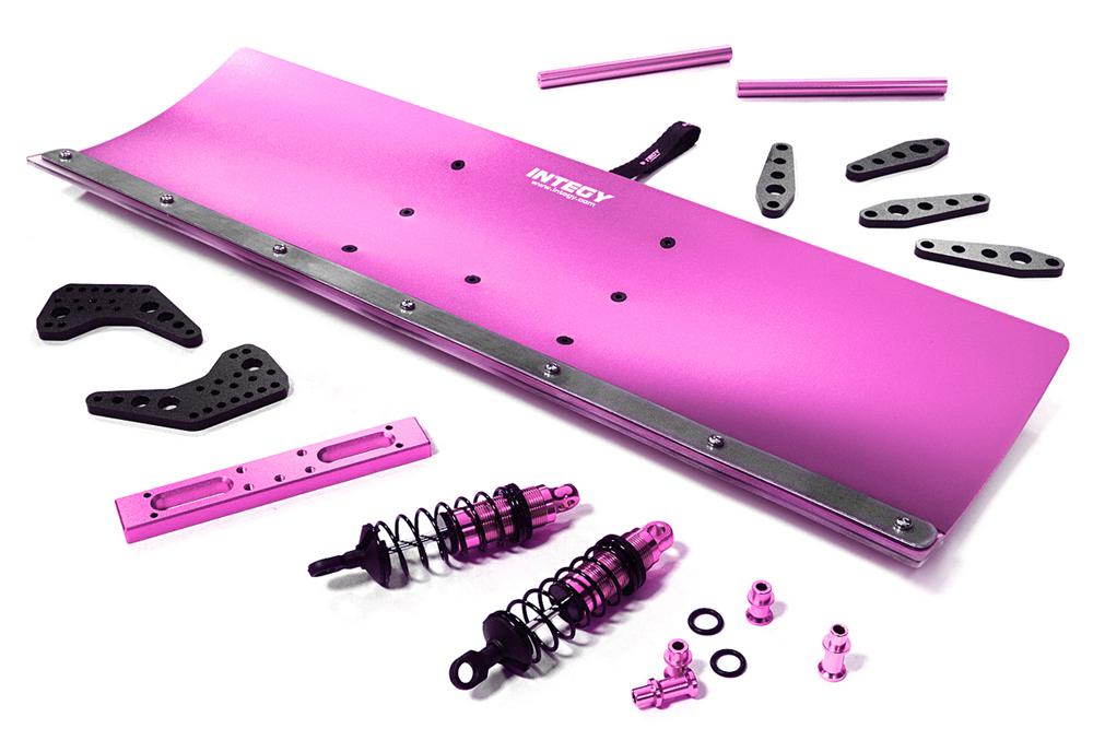 C27057PURPLE Alloy Machined Snowplow Kit for Traxxas 1/10 Stampede 2WD & Slash 2WD - Image 1