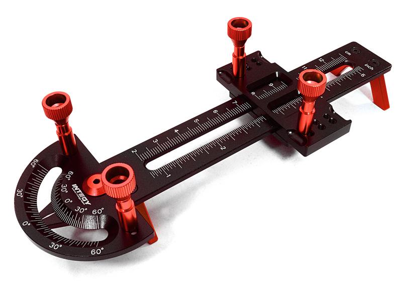 C27083RED Links, Push Rods & Shocks Matching Tool 28-122mm for 1/18, 1/16 & 1/10 Scale - Image 1