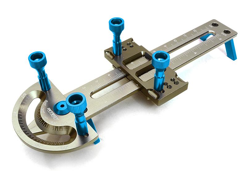 C27084LIGHTBLUE Links, Push Rods & Shocks Matching Tool 28-122mm for 1/18, 1/16 & 1/10 Scale - Image 1