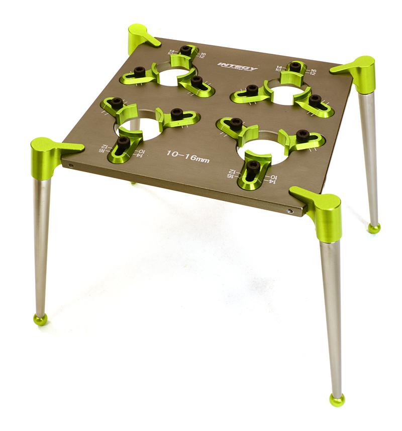 C27104GREEN Team Workstation & Shock Rebuild Stand for Shock Size 10mm-16mm - Image 1