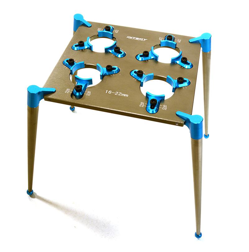 C27106BLUE Team Workstation & Shock Rebuild Stand for Shock Size 18mm-23mm - Image 1