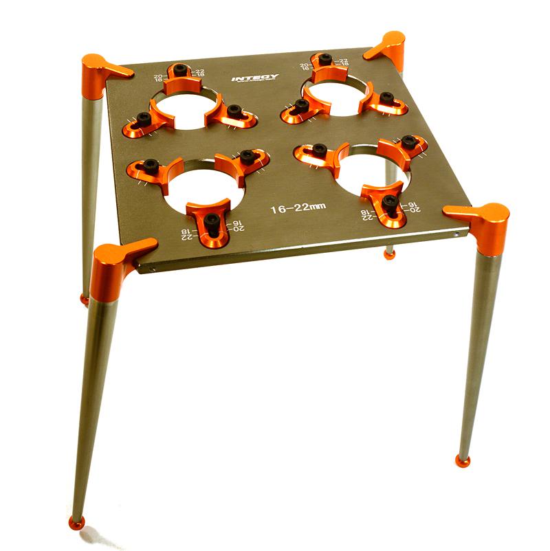 C27106ORANGE Team Workstation & Shock Rebuild Stand for Shock Size 18mm-23mm - Image 1