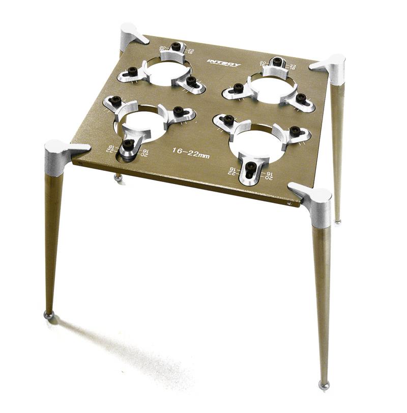 C27106SILVER Silver Team Workstation & Shock Rebuild Stand for Shock Size 18mm-23mm - Image 1