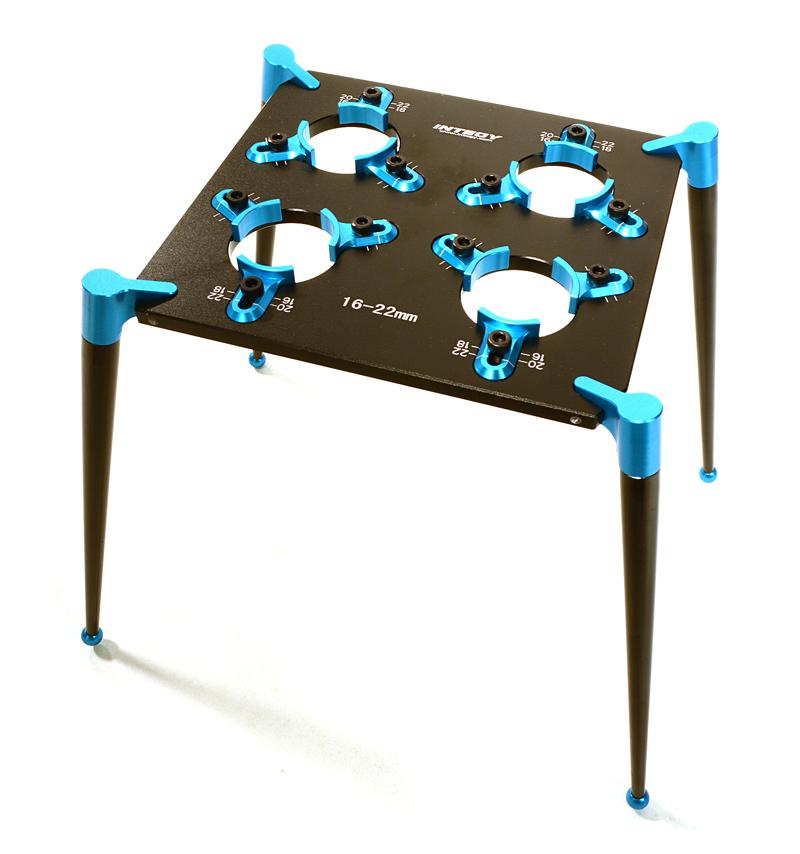 C27107BLUE Team Workstation & Shock Rebuild Stand for Shock Size 18mm-23mm - Image 1