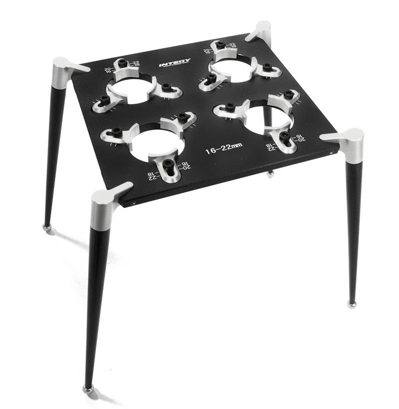 C27107SILVER Team Workstation & Shock Rebuild Stand for Shock Size 18mm-23mm - Image 1