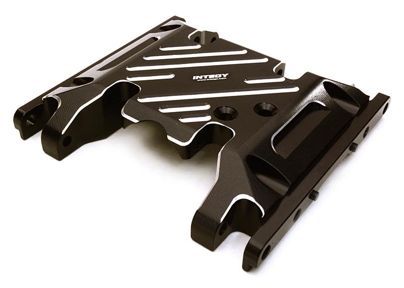 C27127BLACK Billet Machined Alloy Center Skid Plate for Axial SCX10 II w/ LCG Transfer Case - Image 1