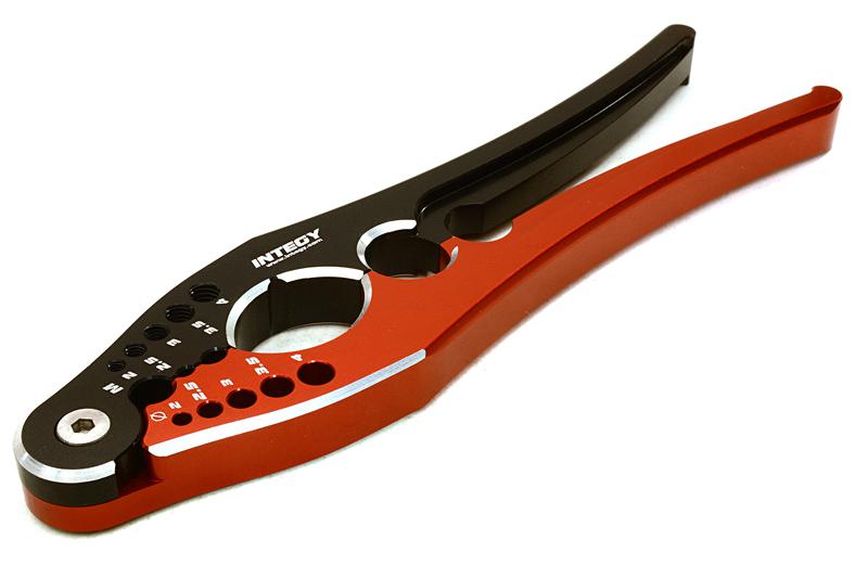 C27138BLACKRED Billet Machined Maintenance Shock Shaft Pliers - Image 1