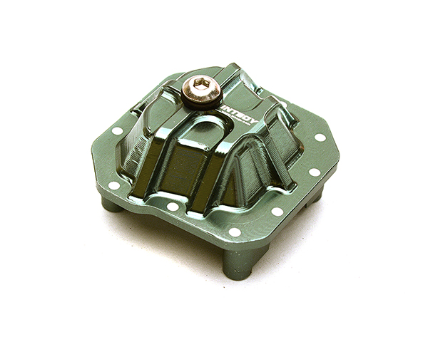 C27140GUN Billet Machined Alloy Differential Cover for Axial 1/10 SCX10 II (#90046-47) - Image 1