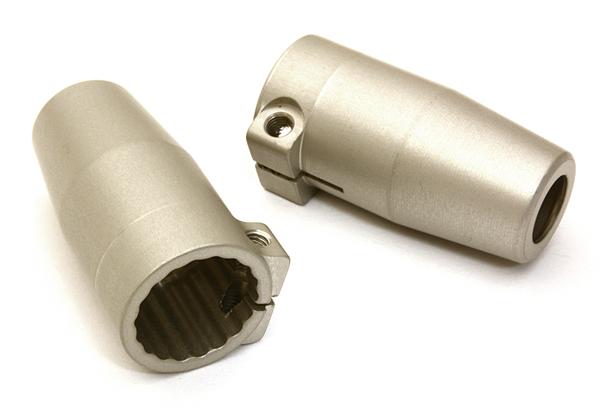 C27156HARD Billet Machined Alloy Rear Axle Lockout (2) for Axial 1/10 SCX10 II (#90046-47) - Image 1