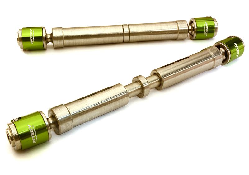 C27169GREEN Billet Machined Steel Center Drive Shaft Set for SCX-10 Dingo, Honcho & Jeep - Image 1