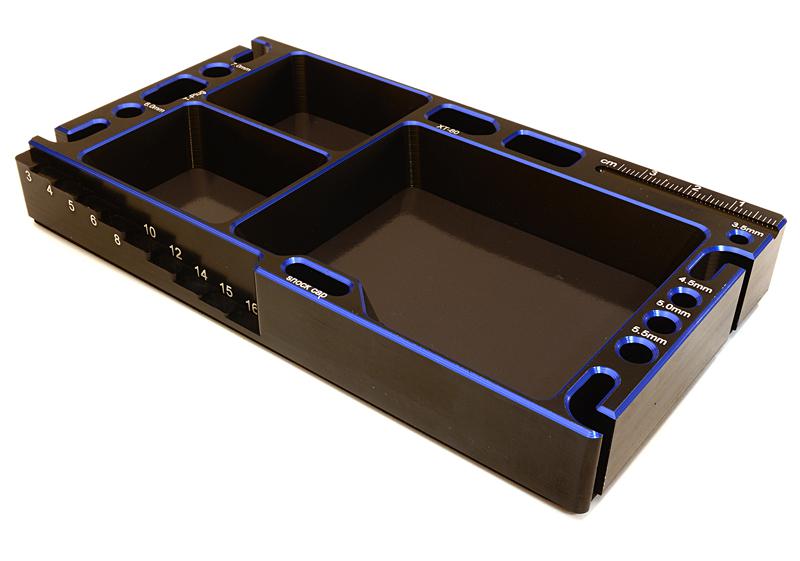C27180BLUE Universal Workbench Organizer 145x80x20mm Workstation Tray - Image 1