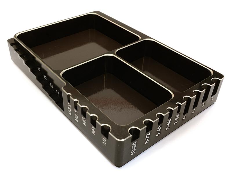 C27181SILVER Universal Workbench Organizer 120x80x20mm Workstation Tray - Image 1