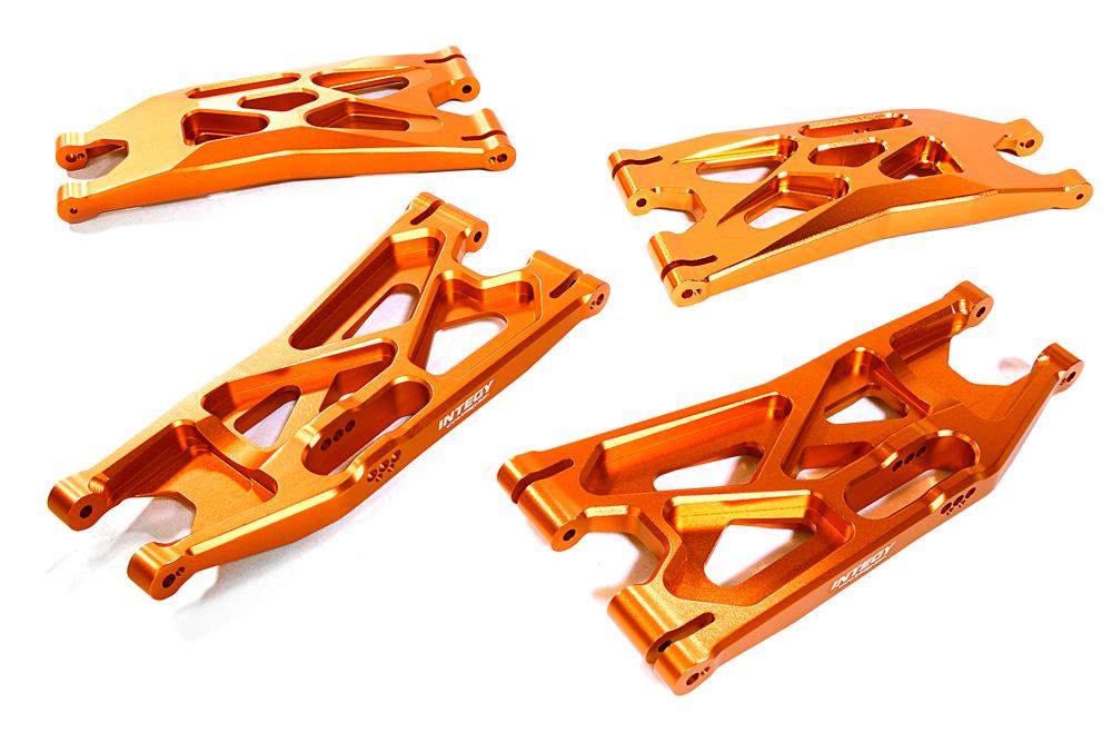 C27195ORANGE Billet Machined Lower Suspension Arms (4) for Traxxas X-Maxx 4X4 7731 - Image 1