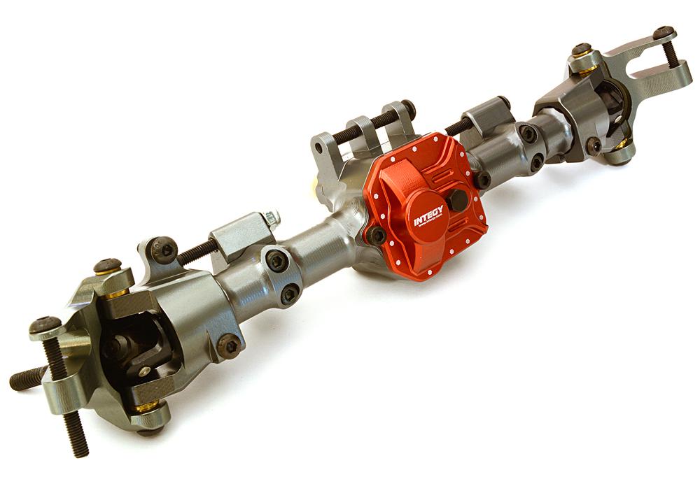 C27213GUN Billet Machined Complete Front Axle Assembly w/Internals for 1/10 SCX10 II 90046 - Image 1