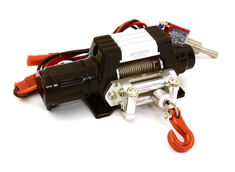 C27277BLACK Billet Machined T10 Realistic High Torque Mega Winch for Scale 1/10 Rock Crawler - Image 1