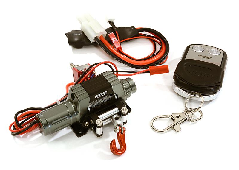 C27279GUN T10 Realistic High Torque Mega Winch w/ Remote for Scale Rock Crawler 1/10 Size - Image 1