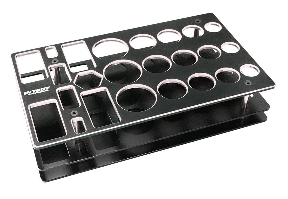 C27286SILVER Universal Workbench Organizer 195x117x40mm Workstation Tray - Image 1