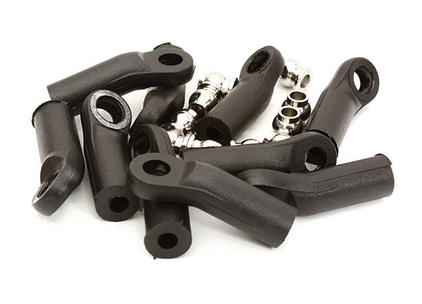 C27400 M4 Size Angled 28mm length Ball Ends Type Tie Rod Ends, w/ 3mm Ball Links - Image 1