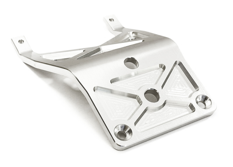 C27637SILVER Billet Machined Alloy Front Skid Plate for 1/10 Stampede 2WD & Bigfoot 2WD Truck - Image 1