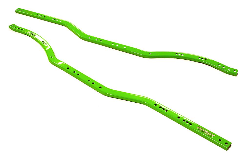 C27654GREEN Green Heavy Duty Metal Chassis Rail Set for 1/10 SCX-10 Rock Crawler - Image 1
