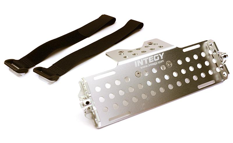 C27660SILVER Alloy Machined Battery Tray for Axial 1/10 SCX-10 Scale Off-Road Crawler - Image 1